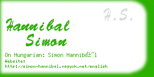 hannibal simon business card